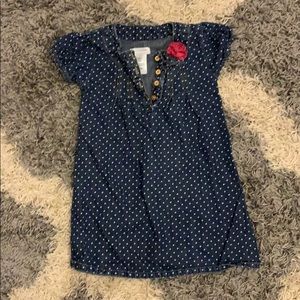 Wonder Kids jean polka dot dress